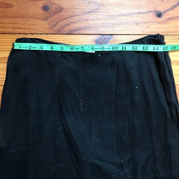 Emma Black Silk Rhinestone Skirt, GUC, 8 - Picture 4 of 9